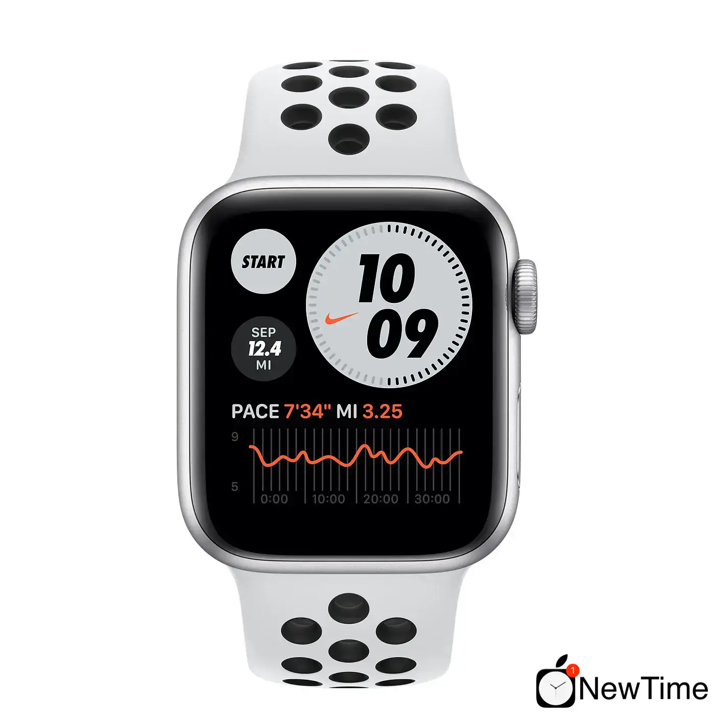 Apple Watch Series 6 Nike GPS 40mm Silver Aluminum Case with Pure Platinum/Black Nike Sport Band (M00T3)